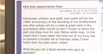 Racist messages posted on hacked high school website