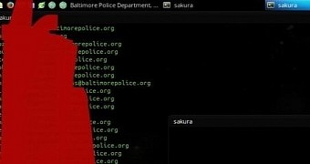 Data accessed on Baltimore Police's server