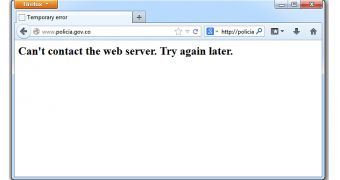 Website of Colombia's National Police taken down