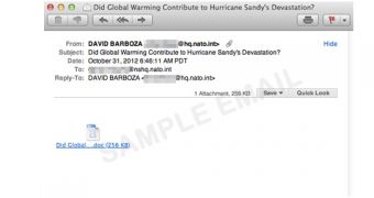 Malicious Hurricane Sandy emails target NATO