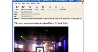 Malicious emails promise a video of the Brazilian nightclub incident