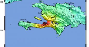 Map showing the epicenter of the January earthquake that struck Haiti, developed by the USGS