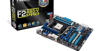 An ASUS FM2 motherboard