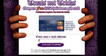 One of the websites included in the spam emails
