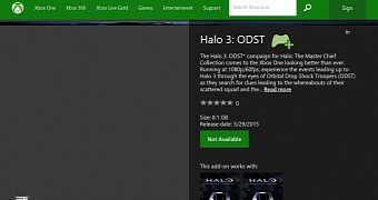The Halo 3 ODST listing