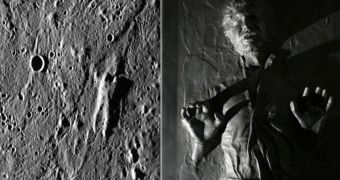 Spacecraft spots Han Solo frozen in carbonite on the surface of Mercury