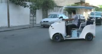 Electric vehicle in Gaza is cheap and environmentally friendly