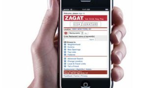 iPhone app Zagat screenshot