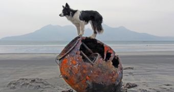 The beached iron ball was believed to be innocuous by islanders in Eigg, Scotland