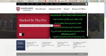 Harvard website hacked