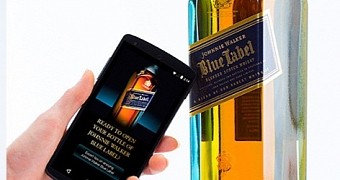 Johnnie Walker Blue Label smart whiskey bottle