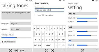 Talking Tones for Windows Phone (screenshots)