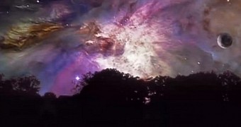 GIF shows what it would be like to have the Orion Nebula closer to our planet