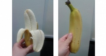 Photo shows rare double banana