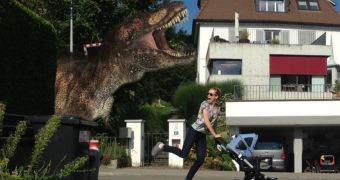 Dinosaur attacks 6-month-old baby and his sitter