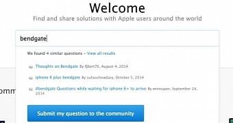 "Bendgate" search on the Apple forum