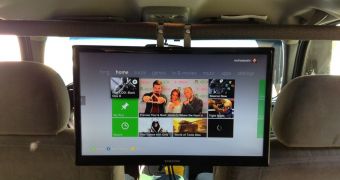 TV and game console in the car