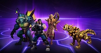 Some of the heroes & skins included in the Founder's Pack for HotS