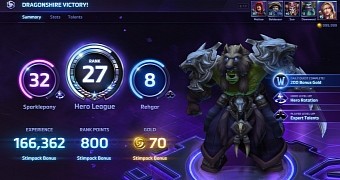 The new player screen in HotS