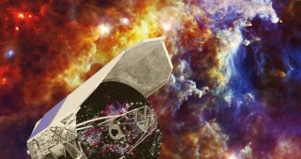 Artist's rendition of the Herschel Space Telescope in orbit