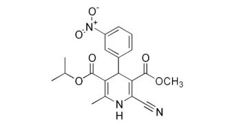 The chemical structure of the high blood pressure drug (and potential Alzheimer's disease cure) nilvadipine