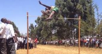 Kenyan students display amazing jumping skills
