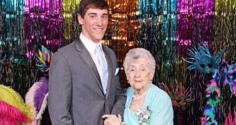 Austin Dennison took his great-grandmother to his prom