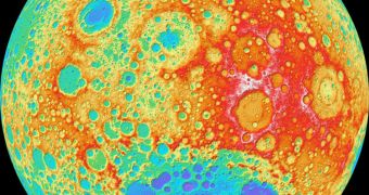 LROC WAC color shaded relief of the lunar farside