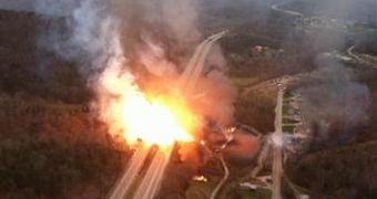 An explosion affects Interstate 77 in West Virginia