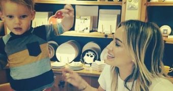 Hilary Duff and her son with Mike Comrie, Luca