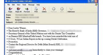 Fake Reserve Bank of India email