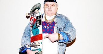 The ultimate hipster grandparent in a German Magazine photo shoot