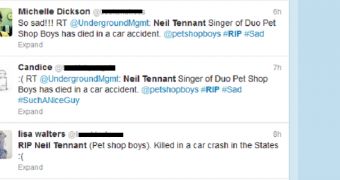 Neil Tennant death hoax spreading on Twitter