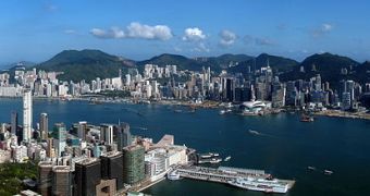 Victoria Harbour is a natural landform harbour situated between Hong Kong Island and the Kowloon Peninsula in Hong Kong