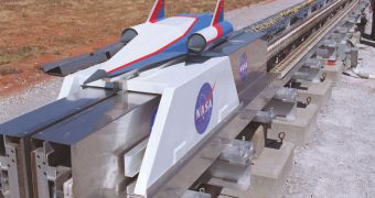 Different technologies to push a spacecraft down a long rail have been tested in several settings