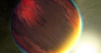 An artist's impression of a hot Jupiter-class planet