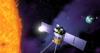 This rendition shows the NOAA DSCOVR satellite, which the new bill cancels