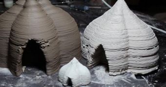 Scaled-down models of WASP-printed houses