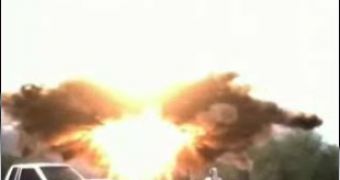 Explosion of an XM982 Excalibur smart bomb
