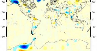 Global present-day trends in the transport of water mass around Earth, as determined using data from GRACE, surface measurements and an ocean model