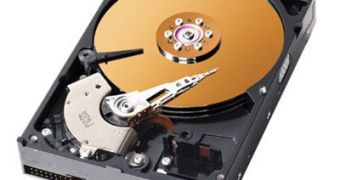 Image of an opened hard drive