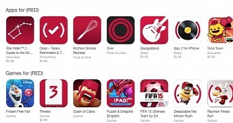 Apps participating in (RED)