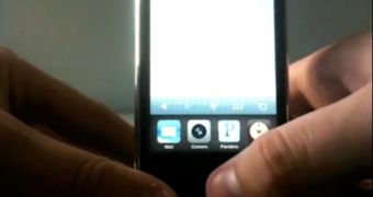 A screenshot from 9to5mac's iPhone 4.0 walkthrough - multitasking being demoed