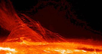 Solar emissions and cosmic rays strip aerosols from the upper atmosphere
