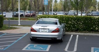 Jobs also used to park in the handicapped spots, but that's likely not something he did in good faith