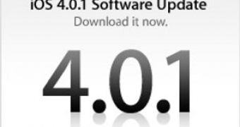 iOS 4.0.1 Software Update banner