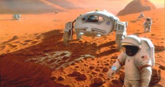 Artists's impression of the future Mars mission