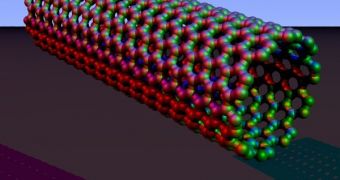 A picture of a single-walled carbon nanotube