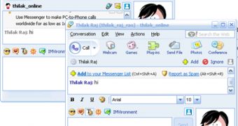 Yahoo Messenger chat window