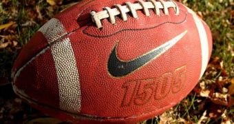 Footballs are covered in tanned leather, with tiny recesses added for an increased grip on rainy weather